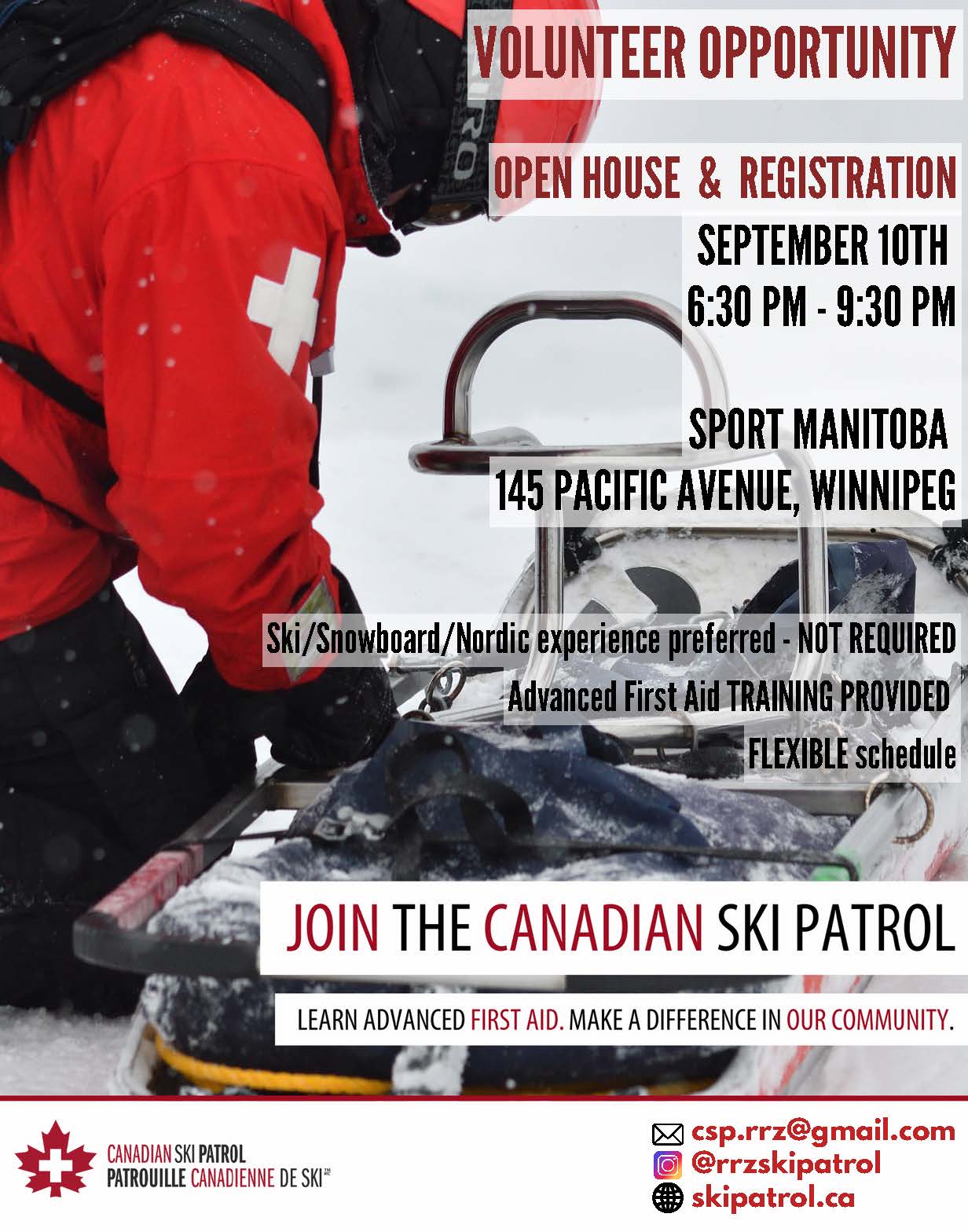 Read more about the article Join the Canadian Ski Patrol *****Open House September 10th